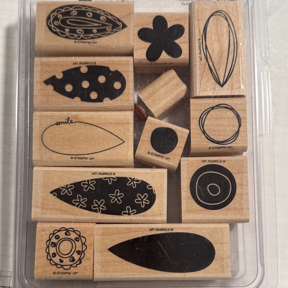 Stampin' Up! Black Design Wooden Rubber Stamps- pick a pedal